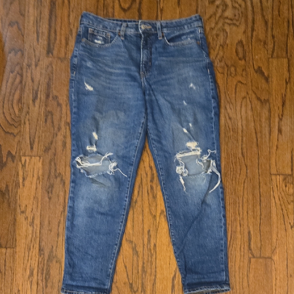 Old Navy OG Straight High Rise Women's Ripped Jeans Size 8